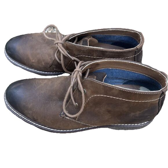 Lucky Brand Shoes Mens Size 11 Leather Ankle Boot Chukkas Lace Up Brown - Picture 6 of 6